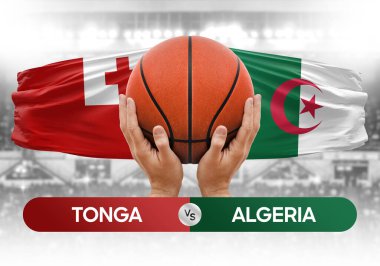 Tonga, Cezayir Millî Basketbol Takımı 'na karşı Basketbol Maçı Kupası konsepti