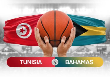 Tunus, Bahamalar 'a karşı milli basketbol takımları basketbol topu yarışma kupası konsepti