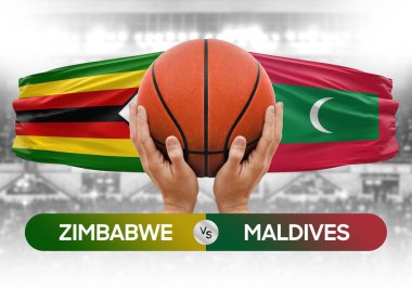 Zimbabwe, Maldivler 'e karşı milli basketbol takımları basketbol topu yarışma kupası konsepti