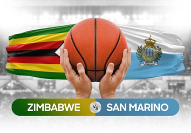 Zimbabwe, San Marino milli basketbol takımlarına karşı basketbol topu yarışma kupası konsepti