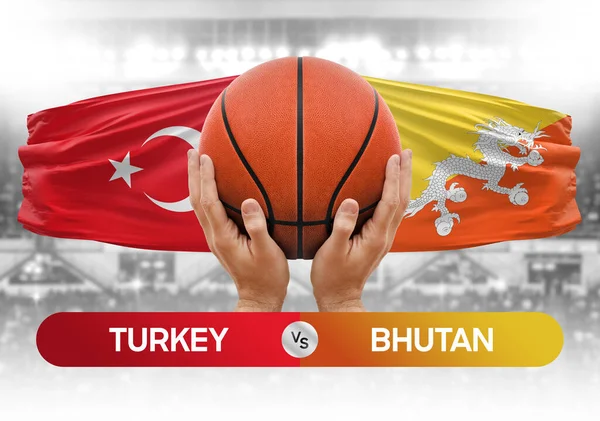 Turkey vs Bhutan national basketball teams basket ball match competition cup concept image