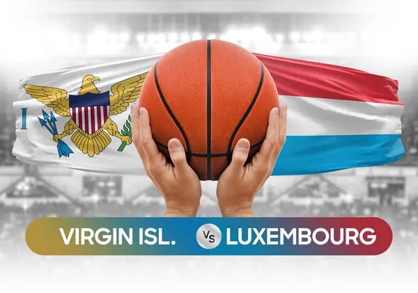 Virgin Islands vs Luxembourg national basketball teams basket ball match competition cup concept image