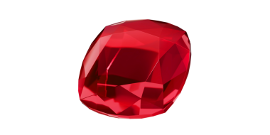 Şeffaf arkaplanda Ruby Gem, izole edilmiş kırmızı mücevher.