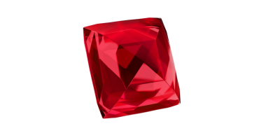 Şeffaf arkaplanda Ruby Gem, izole edilmiş kırmızı mücevher.