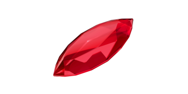 Şeffaf arkaplanda Ruby Gem, izole edilmiş kırmızı mücevher.