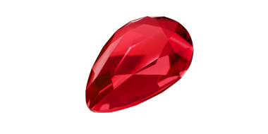 Şeffaf arkaplanda Ruby Gem, izole edilmiş kırmızı mücevher.
