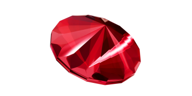 Şeffaf arkaplanda Ruby Gem, izole edilmiş kırmızı mücevher.