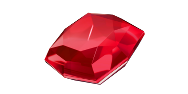 Şeffaf arkaplanda Ruby Gem, izole edilmiş kırmızı mücevher.