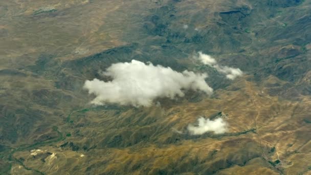 Θέα Από Αεροπλάνο Που Πετά Πάνω Από Σύννεφα Πάνω Από — Αρχείο Βίντεο