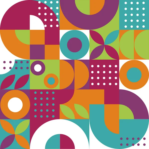 Geometrikus Vektor Illusztráció Különböző Elemekkel Tervezés Nyári Nyaralás Plakát Képeslap — Stock Fotó