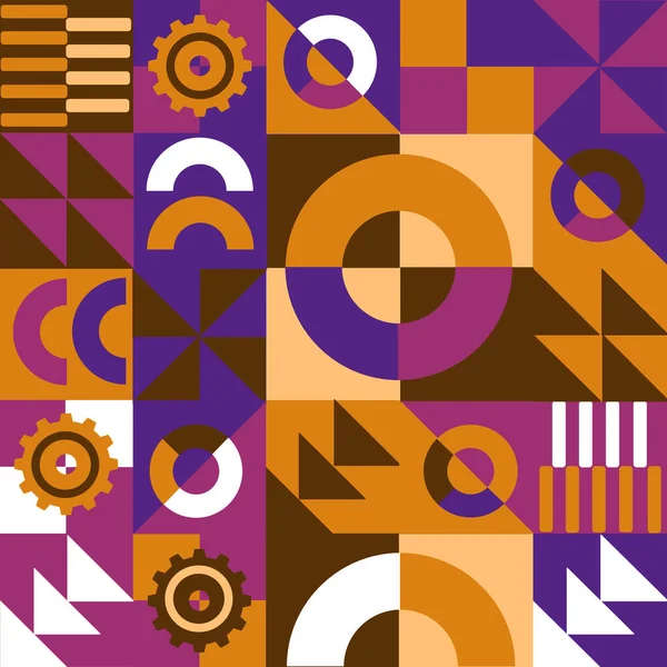 Geometrisk Vektor Illustration Med Olika Element Design För Sommarsemester Affisch — Stockfoto