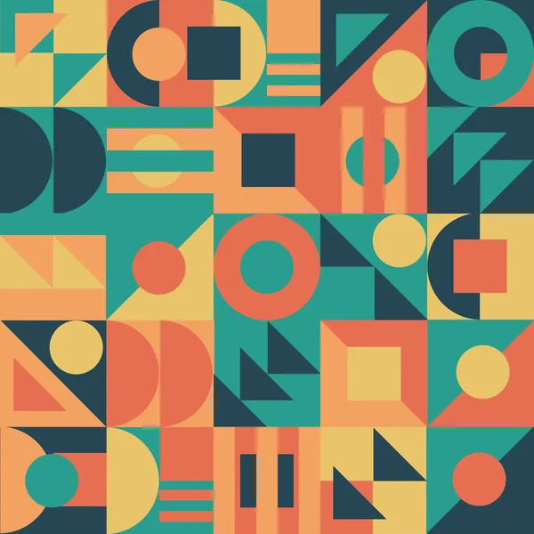 Abstraktes Geometrisches Plakat Mit Einem Muster Einfacher Geometrischer Formen Pastell Stockfoto
