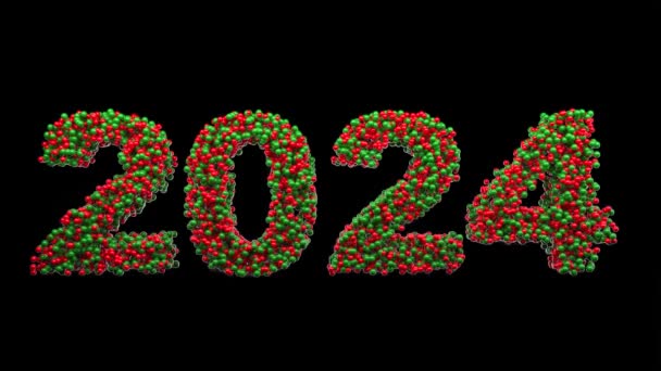 2024 2025 Год Наступающим Новым Годом — стоковое видео