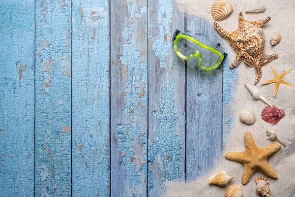 Sommer Strand Und Urlaubskonzept Mit Freitextfläche Ansicht Von Oben Flaches — Stockfoto