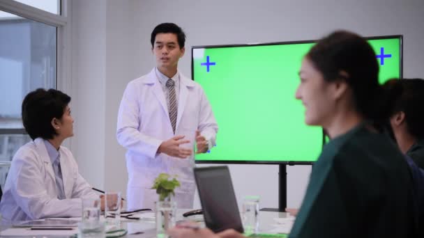 Lékařské Pojmy Rozlišení Doktoři Jsou Zaneprázdněni Prací Nemocnici — Stock video