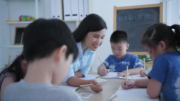 Tłumaczenie Język Chiński Insekt Wprowadzenie Koncepcja Edukacyjna Rozdzielczości Nauczyciel Uczy — Wideo stockowe