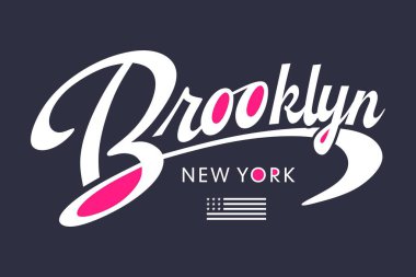 Brooklyn, tipografi motivasyon alıntıları, modern tasarım sloganı. Vektör illüstrasyon grafikleri t-shirt, giysi, arkaplan.