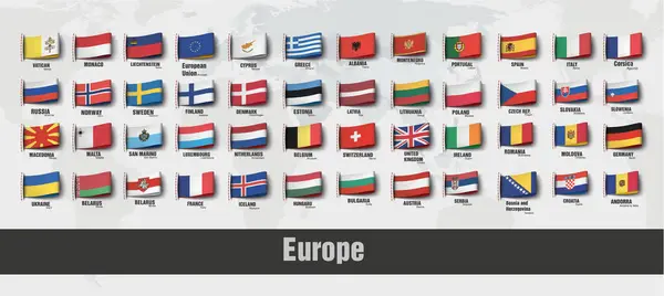 Evropských Map Rozdělených Podle Zemí Vektorová Ilustrace Royalty Free Stock Ilustrace