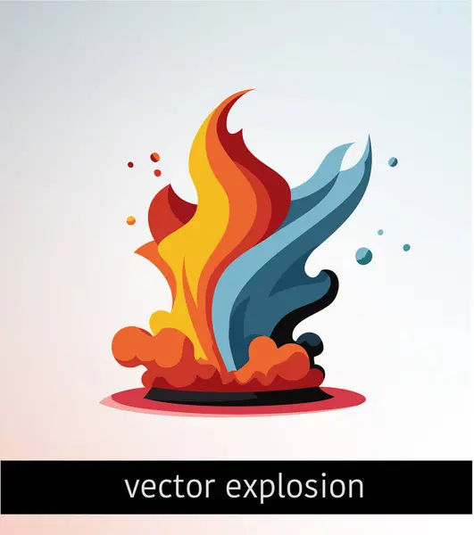 Vektorexplosion Rök Från Bomb Vektorillustration Stockillustration