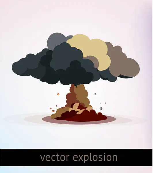 Векторний Вибух Дим Від Бомби Векторні Ілюстрації Стокова Ілюстрація