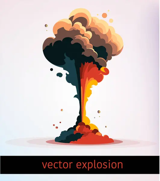 Διανυσματική Έκρηξη Καπνός Από Βόμβα Εικονογράφηση Διανύσματος Εικονογράφηση Αρχείου