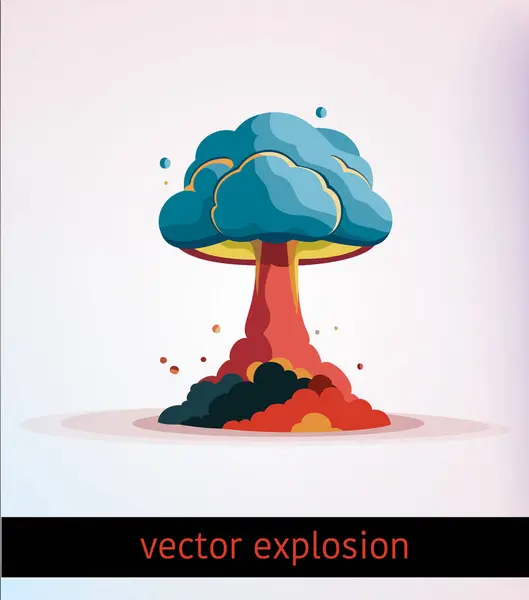 Vektor Robbanás Füst Egy Bombából Vektorillusztráció Stock Illusztrációk