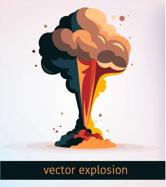 Vektorexplosion Rök Från Bomb Vektorillustration Royaltyfria Stockvektorer