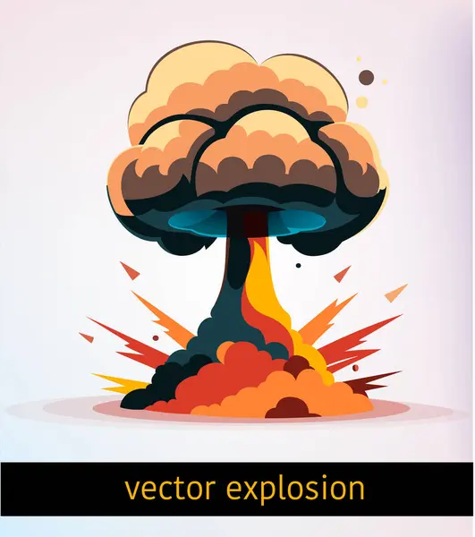 Esplosione Vettoriale Fumo Una Bomba Illustrazione Vettoriale Illustrazione Stock