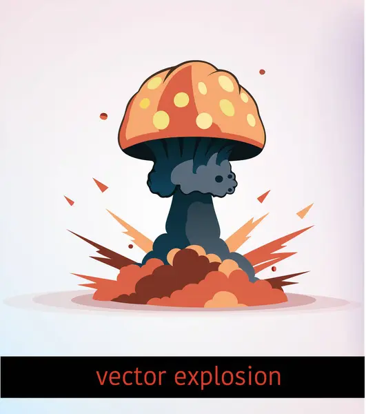 Vektorexplosion Rök Från Bomb Vektorillustration Stockvektor