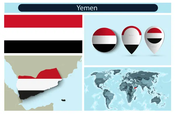 Infografías Políticas Hechas Mapas Banderas Ilustración Vectorial — Vector de stock