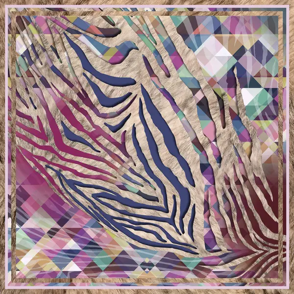 desenli ipek eşarp tasarımı