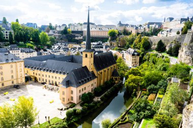 The old town of Luxembourg clipart