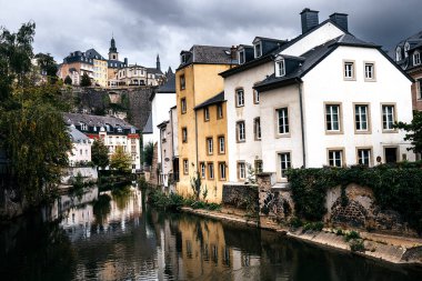 the lower old town of Luxembourg on the banks of the Alzette river