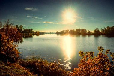 Sunset on the banks of the Rhone