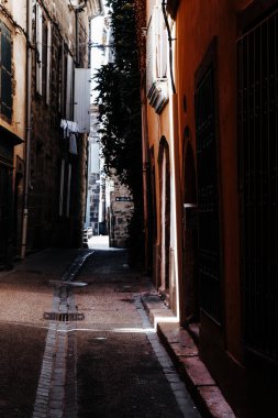 An alleyway in the old town of Gruissan on France's Mediterranean coast