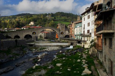 The Riu Ter river in the small Spanish town of Camprodon
