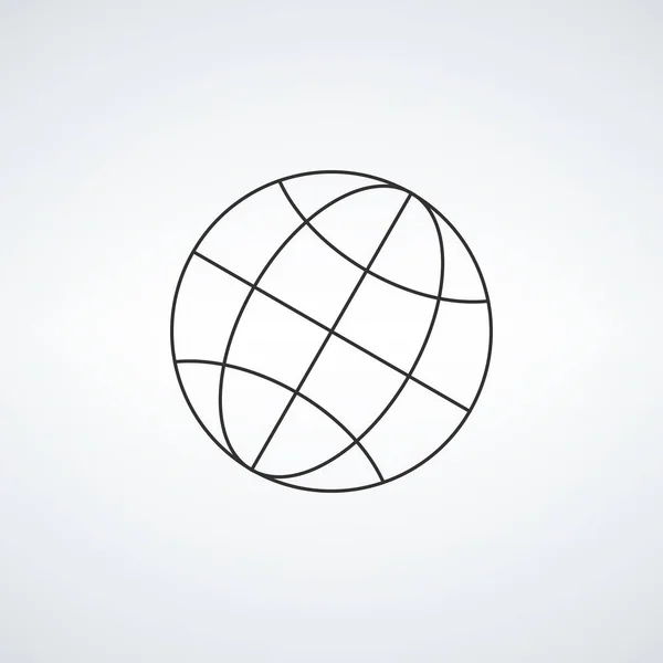 Всесвітня Іконка Контуру Глобусу Тонкий Лінійний Символ Мережі Сток Векторні — стоковий вектор