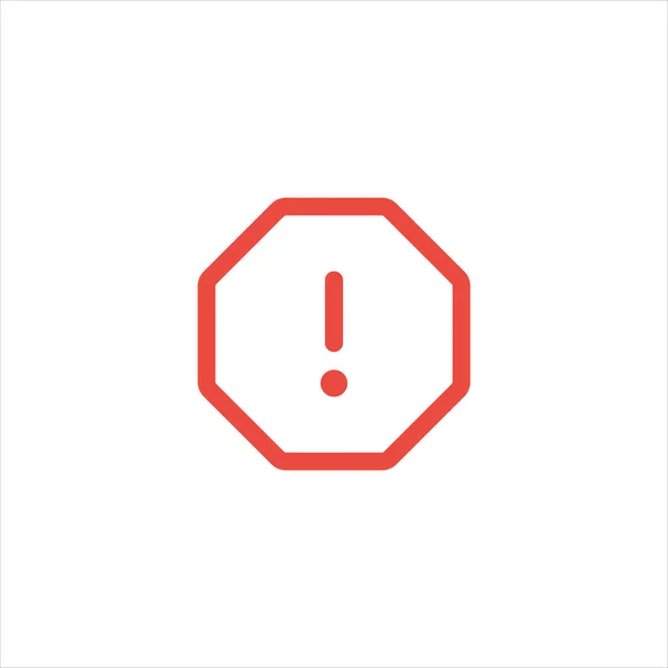 感嘆符記号付き注目の赤い記号 危険警報アイコン エラーメッセージ記号 独立したストックベクトル図 — ストックベクタ