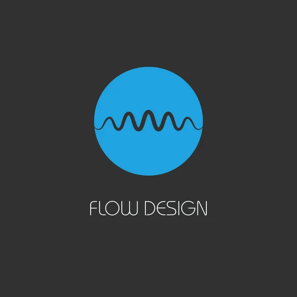 Música Logo Onda Sonido Círculo Tecnología Audio Forma Abstracta Plantilla — Vector de stock