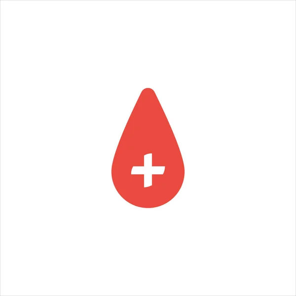 Donare Goccia Sangue Segno Con Croce Illustrazione Vettoriale Dello Stock — Vettoriale Stock