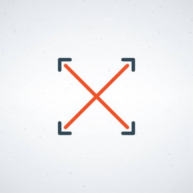 Odaklanma simgesi, çapraz saç nişanı, Stock vektör çizimi izole