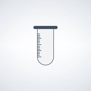 Bir piksel resim simgesi bir cetvel yanında bir test tüpü tasvir, hepsi berraklık ve ayrım için gıcır gıcır beyaz bir arkaplan karşı kurulmuş