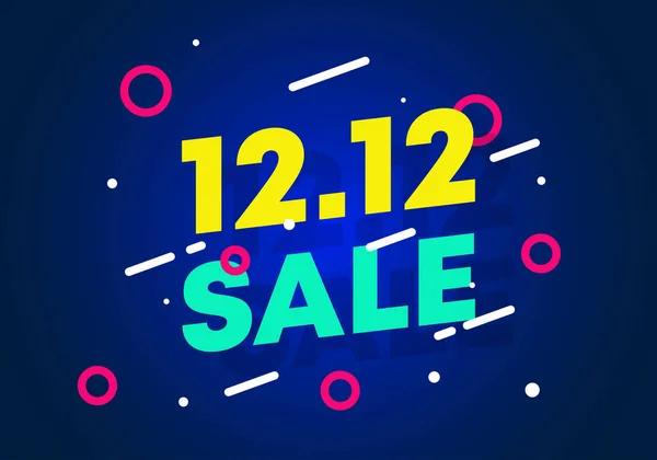 12.12 Sale Day Web Banner Promotion Vector. Shopping Day Sale Illustration Vector