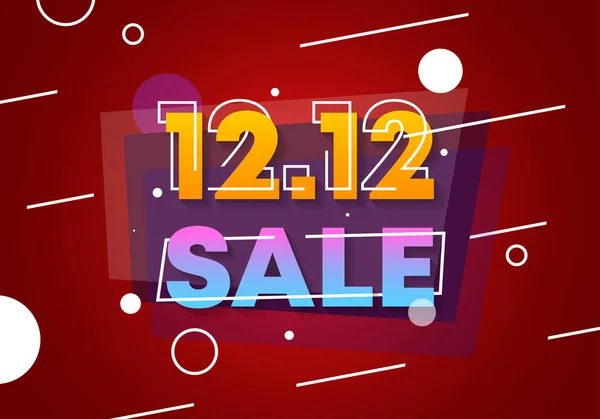12.12 Sale Day Web Banner Promotion Vector. Shopping Day Sale Illustration Vector