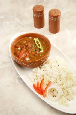 Pirinç ve Rajma veya kırmızı barbunya fasulyesi, Hint yemek