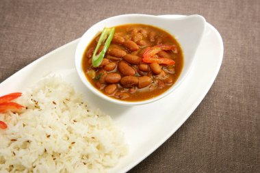 Pirinç ve Rajma veya kırmızı barbunya fasulyesi, Hint yemek