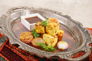 Paneer Tikka veya Paneer Soola Chutney - Hint Yemeği