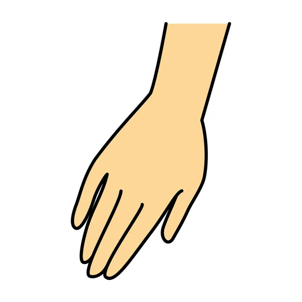 Baksidan Handen Illustration — Stockfoto