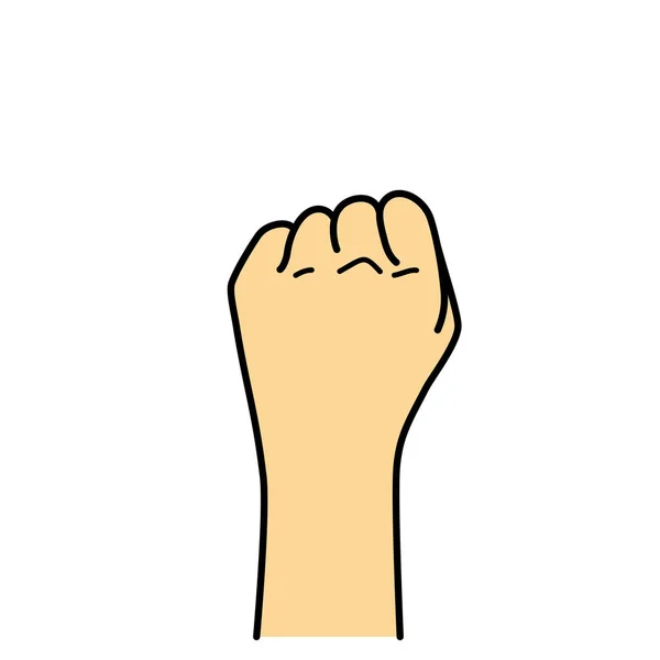 Hand Gesture Fist Simple Woman Hand Jpeg Illustration — Stock Photo, Image
