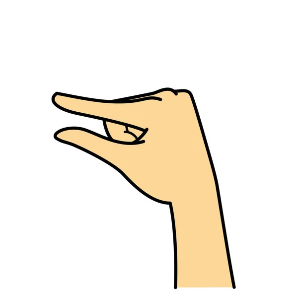 Hand Gesture Pinch Holding Something Illustration — Stock Photo, Image